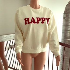 H&M “HAPPY” Sweatshirt NWT